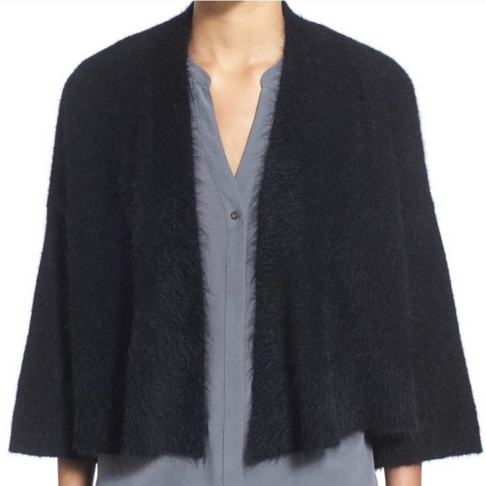 Eileen Fisher Plush Melange Mohair Boxy Cardigan